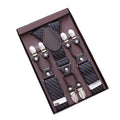 Mens Fashion Suspenders Adjustable Elastic Trouser Braces 3.5cm Wide Y - Back 6 Metal Clips Strap Belt - Visuel 5 | SAMAG