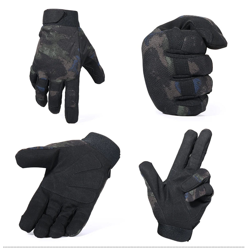 Outdoor Tactical Gloves Bicycle Airsoft Hiking Climbing Shooting Paintball Working Camo Sport Full Finger Glove Outdoor Gear