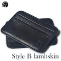 Fashion 100% Genuine Leather Thin Bank Credit Card Case Mini Card Wallet Men Bus Card Holder Cash Change Pack Business ID Pocket