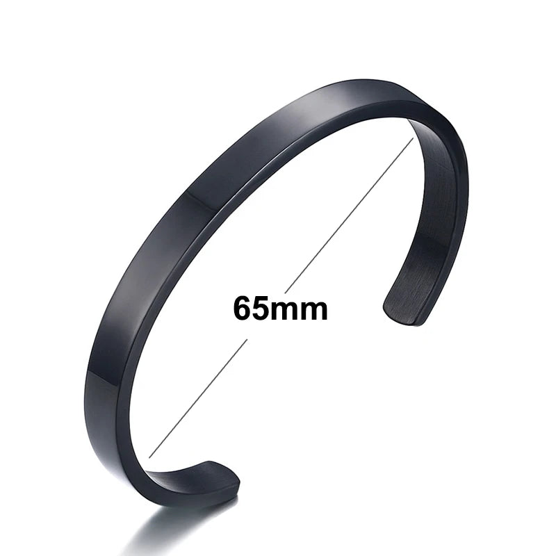 Vnox Vintage Stainless Steel Bangle for Men Women Mobius Twisted Cuff Bracelet Unisex Casual Pulseira - Visuel 9 | SAMAG