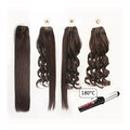 100% Human Hair Ponytail European Straight 120gram Wrap Around Clip In Pony Tail Machine Remy Hair 12-26 Inches For  Salon