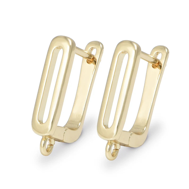 1 Pair Gold Plated  Earring Hooks Components Accessories Supplies For Woman DIY  Handmade Making Findings Jewelry  Wholesale
