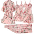 Pajama Set Women Lace Trim Satin Sleepwear Pyjamas | SAMAG