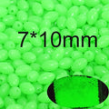 INFOF 100-500pcs/lot Soft Egg Beads Fishing Stop Luminous Oval Rubber Stopper Night Fly Fishing Accessories pesca