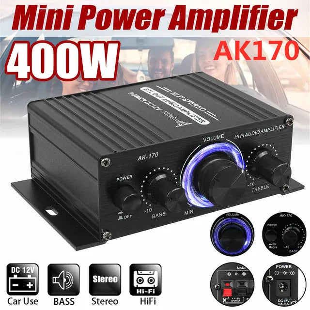AK35 800W Home Power Amplifiers 2 Channel Bluetooth 5.0 Surround Sound FM USB Remote Control Mini HIFI Digital Amplifier Stereo