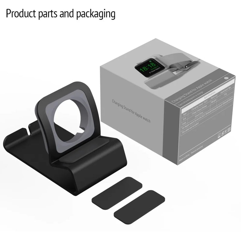 Aluminum Charger Stand for Apple Watch,Dock Station Charging Holder for iWatch Ultra 1 2/10/9/SE/8/7/6/5/4/3/2/1 Silicon Bracket