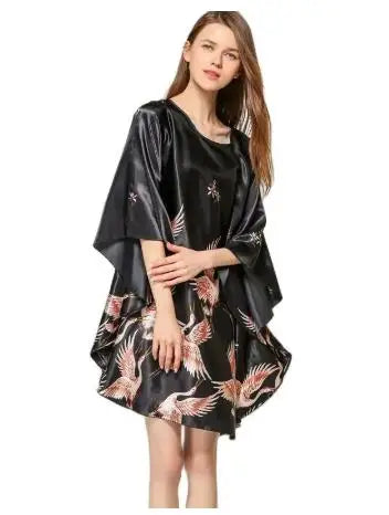 Summer New Chinese Style Satin Robe Dress Women's Sexy | SAMAG