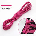 1 Pair 22 Colors Elastic Hiking Shoelaces Round Locking No Tie Shoe Laces Kids Adult Quick Lazy Laces Rubber Sneakers Shoelace