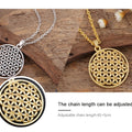 My Shape Flower of Life Mandala Necklace for Women Pendant Sacred Geometry Aesthetic Choker Fashion Jewelry Gifts Link Chain