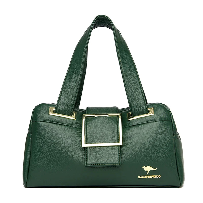 Women Multi-layers Top-handle Bag Quality Leather Handbags Purses Female Luxury Designer Large Capacity Boston Ladies Sac A Main