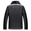 Winter Men's Leather Plus Velvet Thick Fur One Lapel Leather Jacket Warm Casual Slim Smart Mens Leather Jacket Male Winter Coats