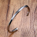 Vnox Vintage Stainless Steel Bangle for Men Women Mobius Twisted Cuff Bracelet Unisex Casual Pulseira Gents Jewelry | SAMAG