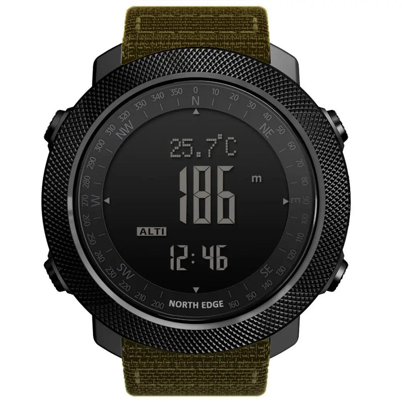 NORTH EDGE Men's Sport Digital Watch Hours Running Swimming Military Army Watches Altimeter Barometer Compass Waterproof 50m