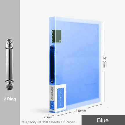 Fashion Colors Ring Binder A4 File Folder Folder 2-Rings Office Document Organizer File Storage A4 Binder Folder With Rings