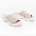 Summer Women Slippers Casual Mesh Open Toe Wedge Slip-On Platform Solid Color Ladies Slides Soft Beach Shoes for Women 2021 New