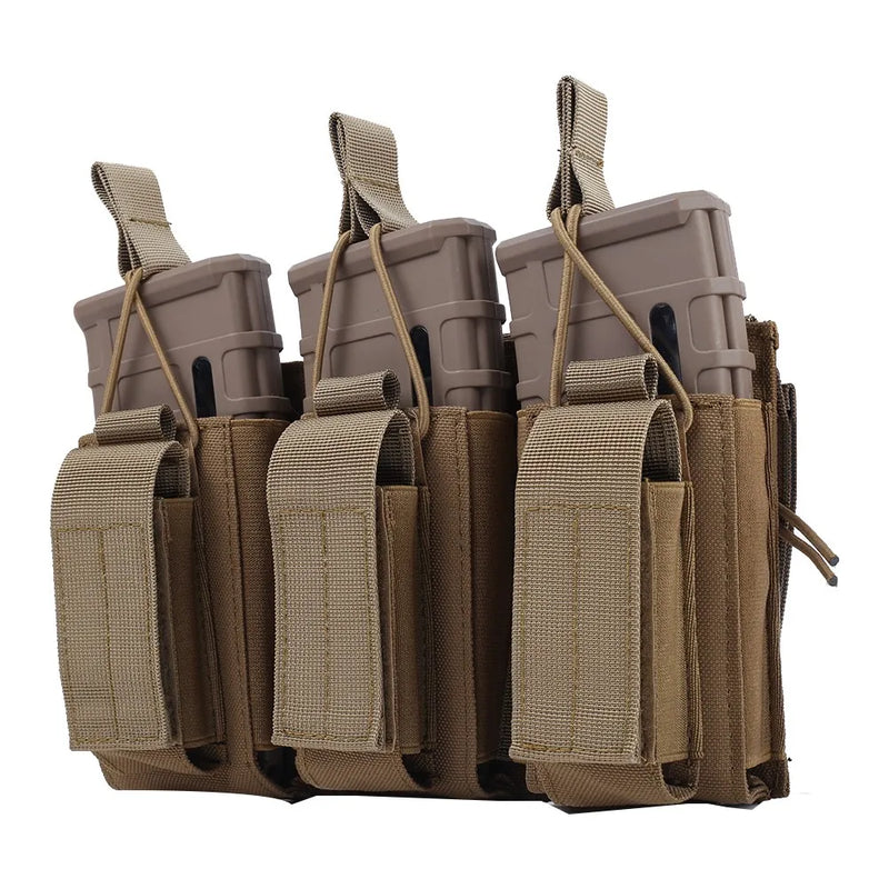 Tactical Molle Magazine Pouch Tactical Pouch Single/Double/Triple Rifle Pistol Mag Pouch 2-Layer Cartridge Holder for M4 M14 M16