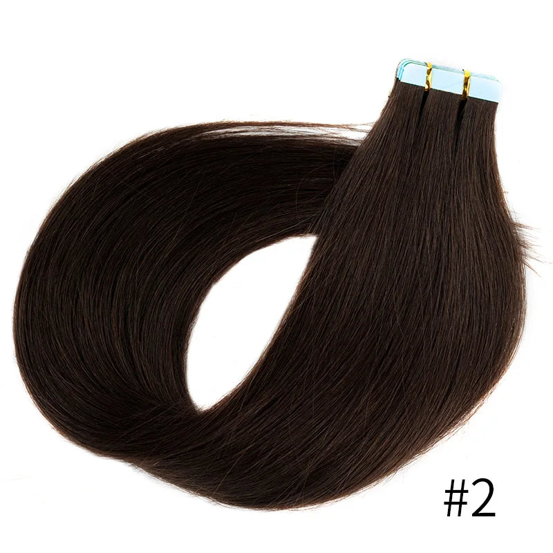 Doreen Copper Red Tape In Human Hair Extensions 16 to 24 Inch 50g/set PU Seamless Skin Weft 350# Colored Hair Extensions Tape in