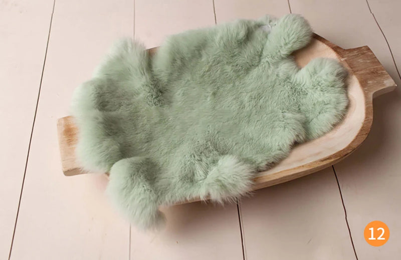 Rabbit Fur For Babies Baby Girl Birth Newborn Photography Props Blankets Accessories New Born Photo Shoot Background Blanket