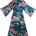 Silk Satin Wedding Bride Bridesmaid Robe Floral Bathrobe | SAMAG