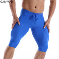 GANYANR Running Tights Men Compression Leggings Gym Sportswear Sexy Basketball Yoga Skins Sport Shorts Training Jogging Athletic