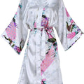 Silk Satin Wedding Bride Bridesmaid Robe Floral Bathrobe | SAMAG
