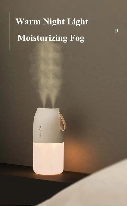 300ml Dual Sprayer Air Humidifier 2000mAh USB Rechargeable Battery Wireless Aroma Mist Maker Fogger Diffuser Light Umidificador