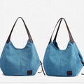 Simple Style Canvas Shoulder Bags For Women Large Capacity Handbag Fashion Shopper Totes Bag High Qualty Purse bolsa feminina