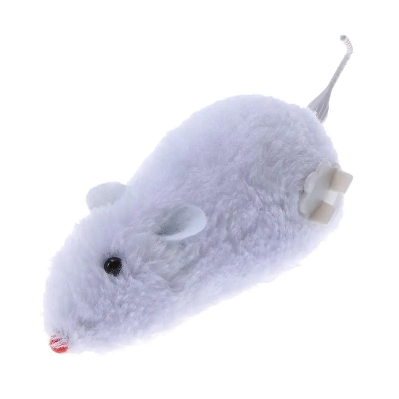 Creative Funny Clockwork Spring Power Plush Mouse Toy Multi Color Cat Dog Playing Interactive Toy Mechanical Motion Rat Pet Toy