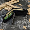 Men Crazy horse Genuine Leather Coin Wallet Real Leather Snap Short Purse Women Coin Pocket Zip Around Small Trifold Pocket