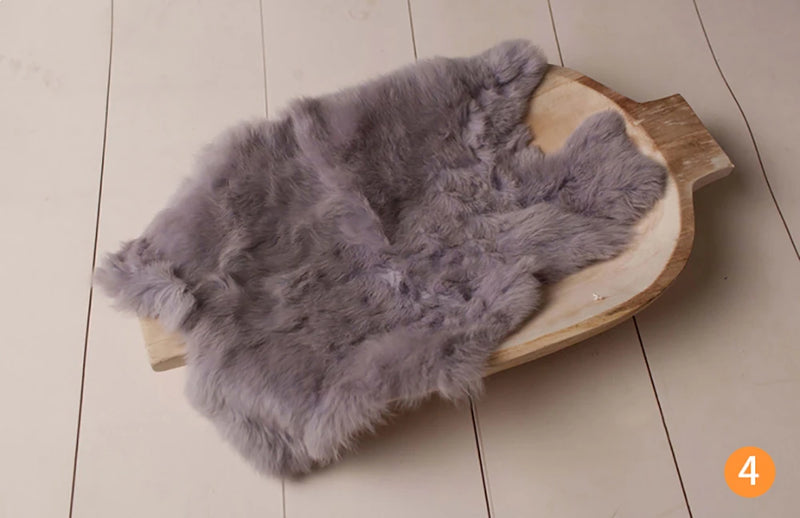 Rabbit Fur For Babies Baby Girl Birth Newborn Photography Props Blankets Accessories New Born Photo Shoot Background Blanket