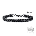 Stylish Stainless Steel Bali Foxtail Chain Bracelet for Men,Double Franco Link Chain Bracelets,Male Jewelry Gift for Dad Son