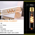 Retro Dimmable LED Edison Bulb E27 3W Gold Spiral Filament ST64 G125 Ampoule LED Lamp Incandescent Chandelier Decorative Lightin