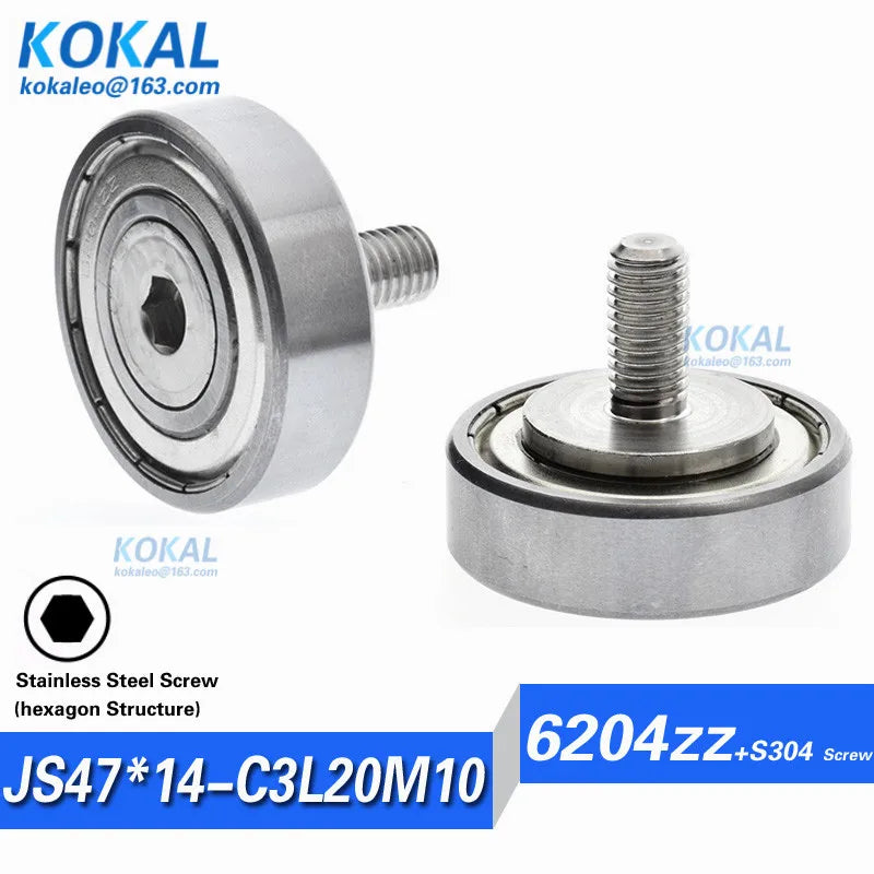 1pcs Screw Bearing M3/M4/M5/M6 SUS304 Stainless Shaft Ball NTBG BJL01 External Thread 608/626/6000 - Visuel 4 | SAMAG