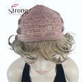 StrongBeauty Short Wig Soft Tousled Curls Blonde Highlights Full Synthetic Wigs COLOUR CHOICES