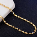 DOTEFFIL 18K Gold 2mm Charm Chain Necklace 16/18/20/22/24/26/28/30 Inch For Women Man Wedding Fashion Jewelry