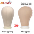 Alileader Canvas Block Poly Head Wig Making Head Weft/Wig Display Styling Mannequin Head Manikin Head Dryer20.5" 21"22.5"23inch