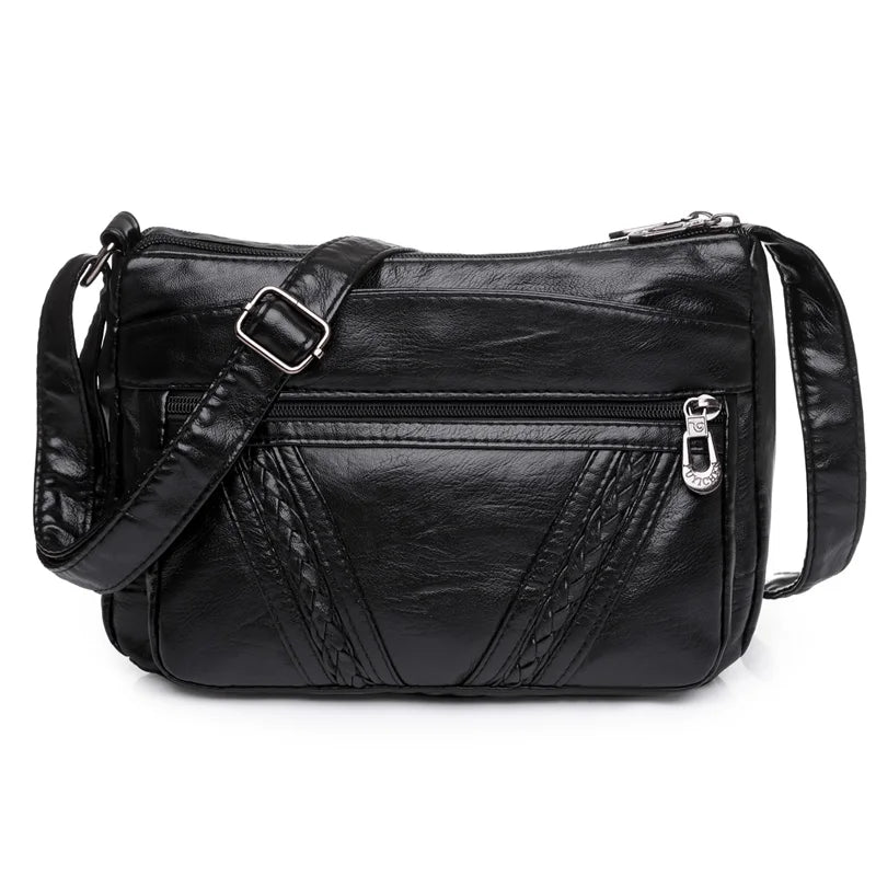 Fashion All-match Solid Color Messenger Bag High Capacity Womens Shoulder Bags 2021 New High Quality Pu Leather Women Handbag