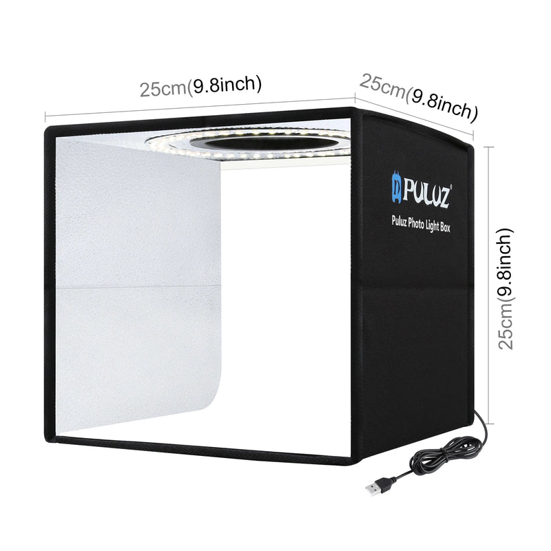 PULUZ Lightbox 80 60 50 40 30cm Photo LED Light Studio Kits 6 12 Color Backgrounds Tabletop Photography Soft Shooting Tent Box