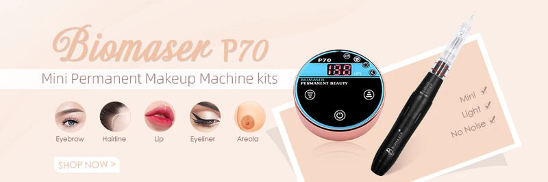 Biomaser Professional Permanent Makeup Cartridge Needles 1R/2R/3RL/5RL Disposable Sterilized Tattoo Pen Machine Needles Tips
