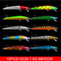 /lot Minnow Fishing Lures Set Bass Fresh Salt Water | SAMAG