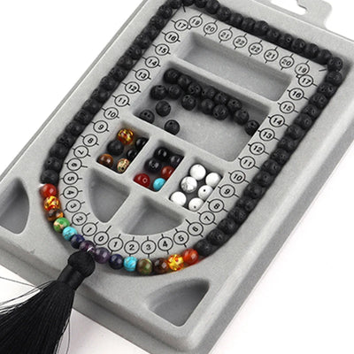 Gray Flocked Bead Board For DIY Bracelet Necklace Beading Jewelry Making Organizer Tray Design Craft Measuring Tool | SAMAG