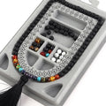 Gray Flocked Bead Board For DIY Bracelet Necklace Beading Jewelry Making Organizer Tray Design Craft Measuring Tool | SAMAG