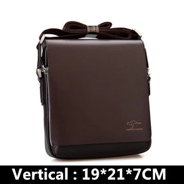 New Arrived Luxury Brand Men's Messenger Bag Vintage PU Leather Shoulder Bag Handsome Crossbody Handbags