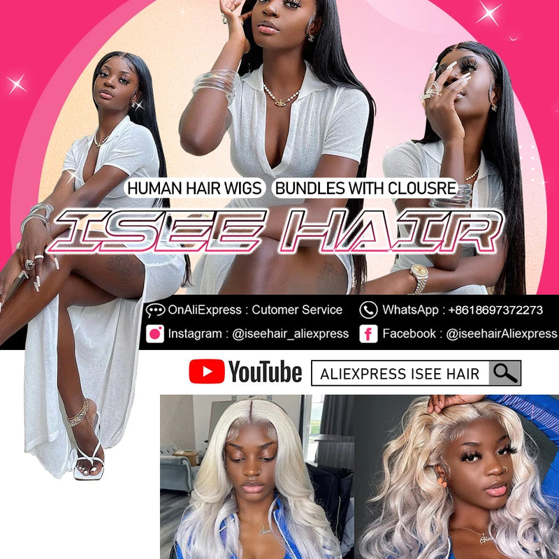 ISEE HAIR Peruvian Body Wave Human Hair Bundles100% Human Hair Extension Natural Color Can Buy 1/ 3/ 4 Bundles Thick Hair Weaves