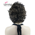 StrongBeauty Short Wig Soft Tousled Curls Blonde Highlights Full Synthetic Wigs COLOUR CHOICES