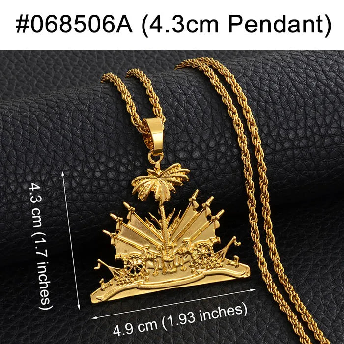 Anniyo Haiti Pendant and Necklace for Women/Girls,Ayiti Items Jewelry of Haiti @068506