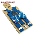 Baby Kids British Style Suspenders and Bow Tie Set Boys Braces Bowties Girls Tirantes Popular Three Clip Suspenders Elasticity