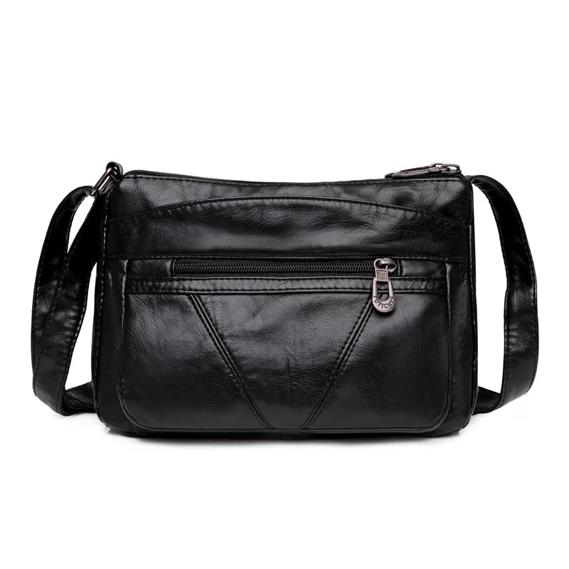 Fashion All-match Solid Color Messenger Bag High Capacity Womens Shoulder Bags 2021 New High Quality Pu Leather Women Handbag