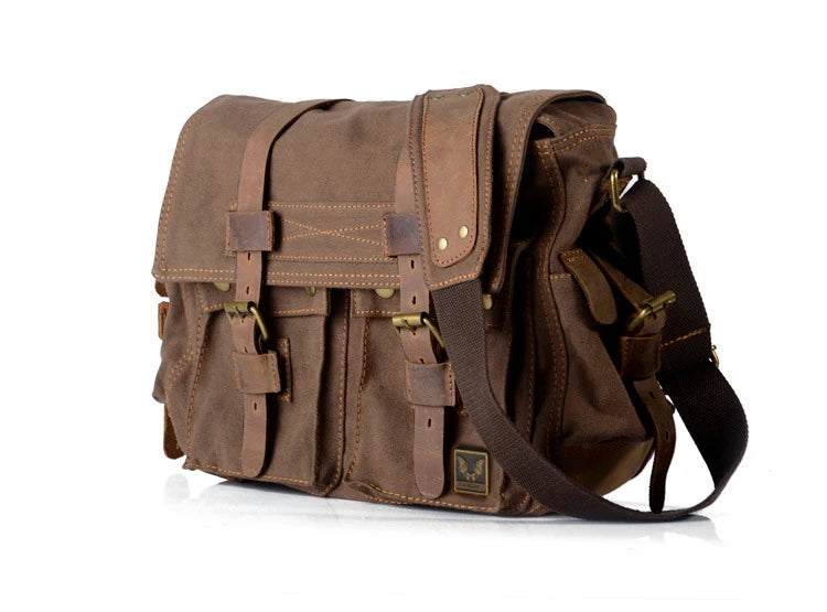 I AM LEGEND Will Smith Canvas +Genuine leather Men Messenger Bag Canvas Shoulder Bag men Crossbody Bag Sling Casual Bag Satchel