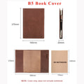 Retro Genuine Leather Book Cover Sleeve Protector with Pen Holder Business Notepad Notebook Book Case Office School Supplies